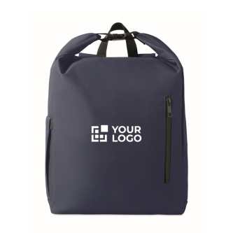 Roll-top RPET laptoprugzak met elastisch zijvak 15''