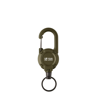 Stevige plastic kaarthouder met karabijnhaak en kabel van 60 cm
