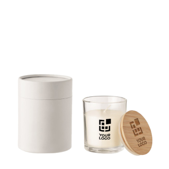 Kaars met vanillegeur en individuele geschenkdoos