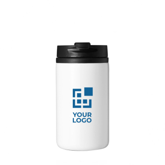 Thermische beker van gerecycled roestvrij staal met draaidekksel 250 ml
