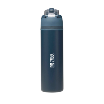 Enkelwandige fles met opklapbaar rietje en matte afwerking 800ml
