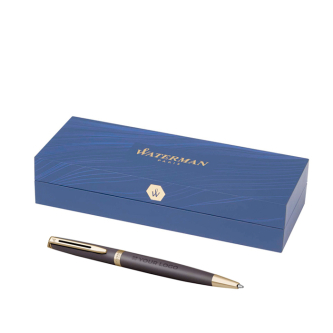 Tijdloze gelakte balpen met blauwe inkt Waterman Hemisphere M