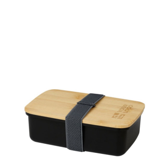 Gerecyclede plastic lunchbox met bamboedeksel 500ml