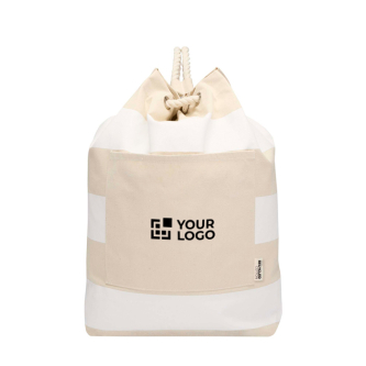 Tas van gerecycled katoencanvas met koordhandvatten 270 g/m²