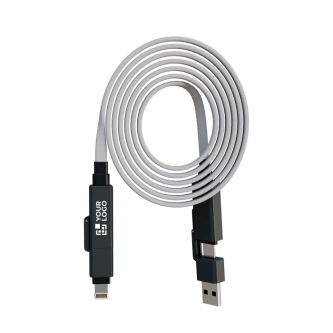Magnetische oplaadkabel met oprolfunctie en dubbele ingang 60W