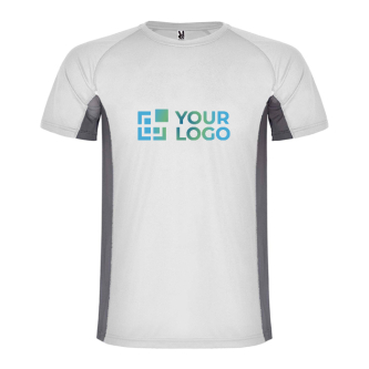 Tweekleurig sportshirt voor kinderen van polyester 140 g/m² Roly