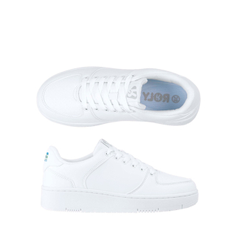 Unisex witte sneakers in casual stijl met rubberen zool Roly