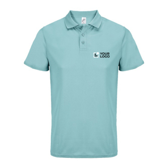 Sportpolo van gerecycled polyester met korte mouwen en 3 knoopjes