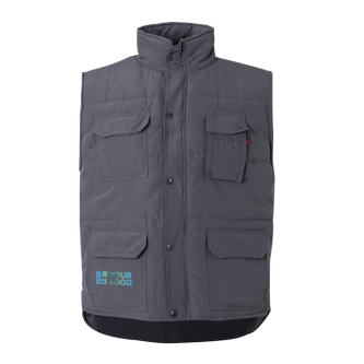 Werkvest met logo, gevoerd, van polyester 220 g/m² Velilla