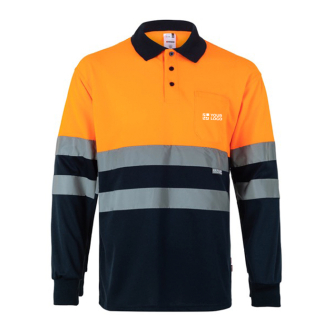 Tweekleurige werkpolo met lange mouwen, 160 g/m² Velilla