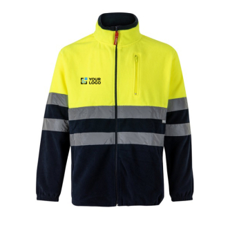 Tweekleurige fleece werkjas van polyester 280 g/m² Velilla