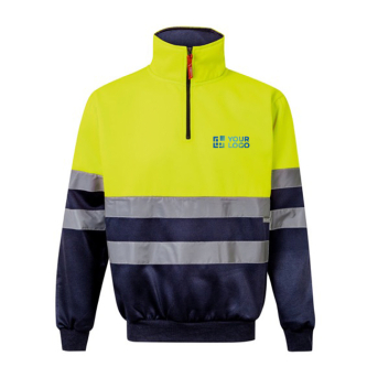 Extra grote fleece trui van polyester met logo 300 g/m² Velilla