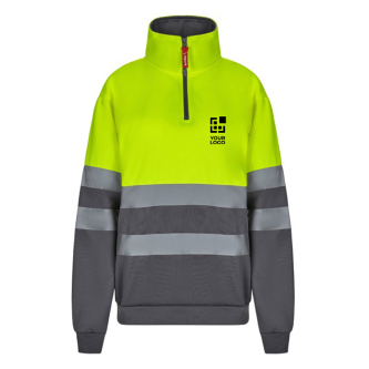 Extra grote fleece trui van polyester met logo 300 g/m² Velilla