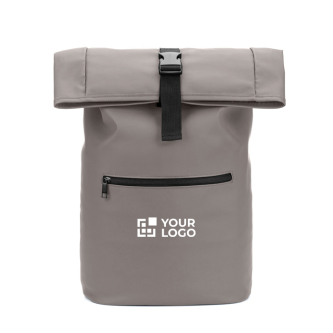 Rolltop-rugzak voor laptop van synthetisch leer 15 L 16"