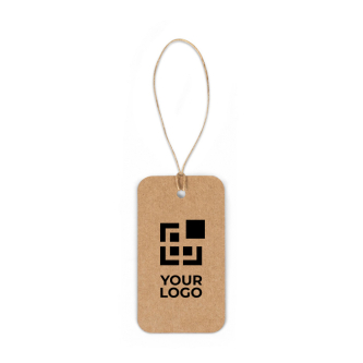 Label van gerecycled papier met natuurlijk koord 700 g/m²
