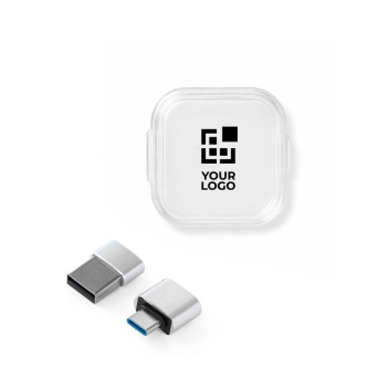 Set adapters van plastic met USB-A en USB-C formaat