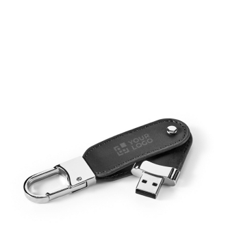 USB van PU met metalen karabijnhaakclip