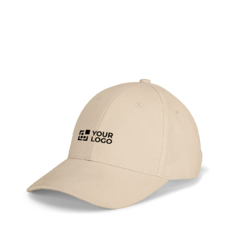 Verstelbare 6-panel cap van geborsteld katoen 260 g/m²