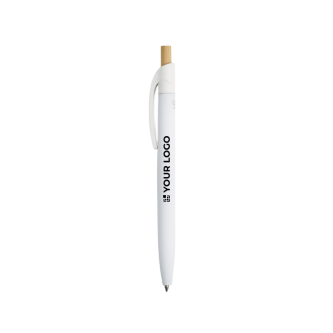 Gerecyclede aluminium pen met rubbercoating, clip en blauwe inkt