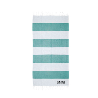 Strandhanddoek van katoen en polyester, 90x180 cm, 180 g/m² met jouw bedrukking