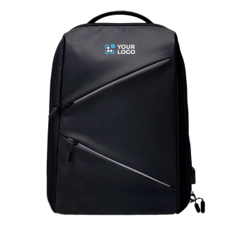 Antidiefstal rugzak van polyester met vak voor laptop 15,6 inch met jouw bedrukking