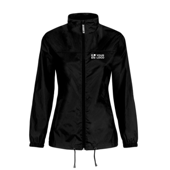 Verstelbare windjack van nylon voor dames, waterafstotend B&C