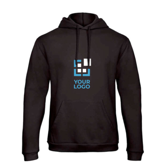 Sweatshirt voor heren met kangoeroezak en capuchon 270 g/m² B&C met jouw bedrukking