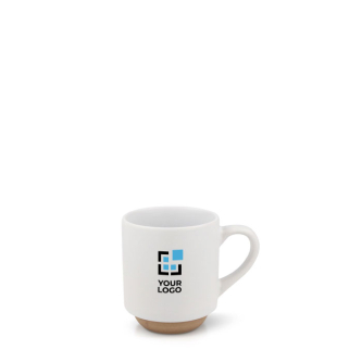 Mok met elegant Fins ontwerp aan de onderkant 180ml met jouw bedrukking