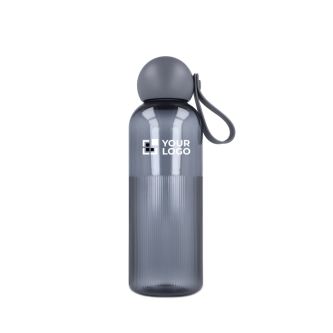 Effen plastic fles met ronde dop en draaglus 600 ml