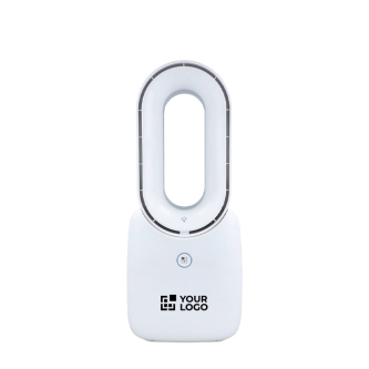 Draagbare bladloze ventilator met LED-licht in 6 kleuren en 4 standen