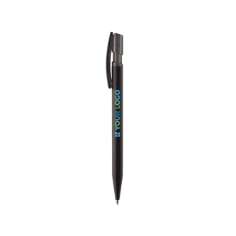 Transparante plastic pen met zachte grip gemaakt in de EU met jouw bedrukking