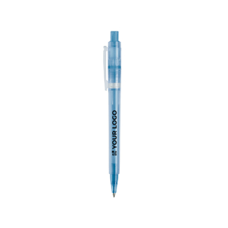 Matte plastic pen, gemaakt in de EU, met blauwe inkt (Jumbo-vulling)