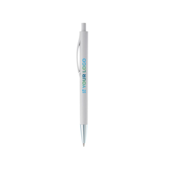 gekleurde plastic pen met metalen punt met jouw bedrukking