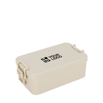 Lunchbox met twee lagen, sluitclips en geïntegreerd bestek 1,55 L