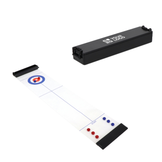 Compact draagbaar tafelcurlingspel met opbergdoos