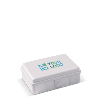 Rechthoekige lunchbox met clipsluiting gemaakt in de EU 950ml met jouw bedrukking