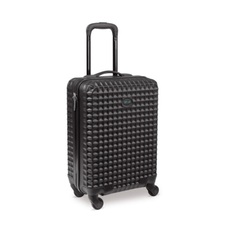 Getextureerde 4-wiel trolley in diverse kleuren met etiket. met jouw bedrukking
