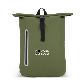 Rolltop rugzak van PU met reflecterende details 20L