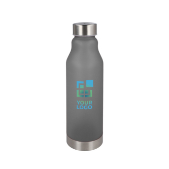 Herbruikbare RPET fles met lekvrije dop en frosted afwerking 600 ml