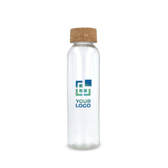 Klassieke fles van gerecycled glas met kurken dop 500 ml