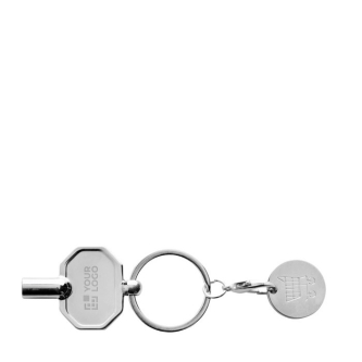 Sleutelhanger van gerecycled zink met winkelwagenmunt