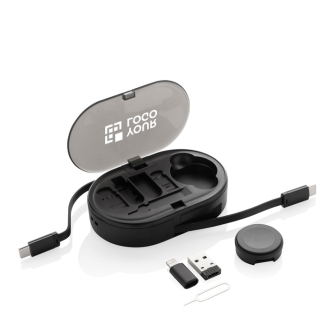 Ecologische set intrekbare oplaadkabels met meerdere uitgangen 60W