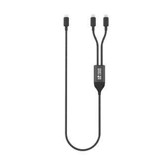 Op maat gemaakte oplaadkabel met dubbele USB-C-uitgang, snelladen 100W