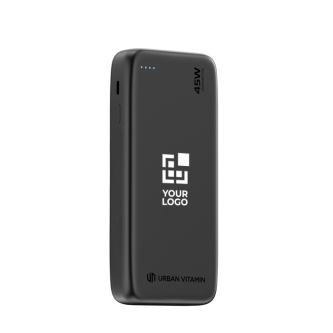 Eco powerbank met intrekbare kabel 45W 20.000 mAh
