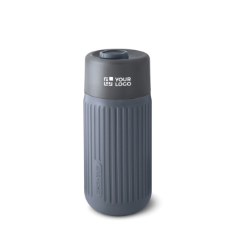 Thermische glazen reisbeker met siliconen hoes Black & Blum 340 ml