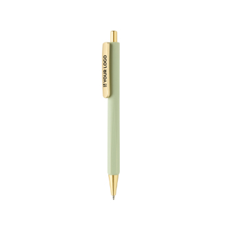 Ergonomische driehoekige pen met soft touch en blauwe inkt