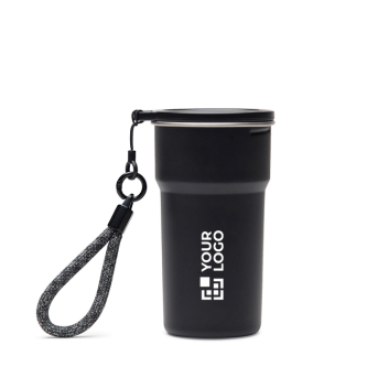 RVS reisbeker van gerecycled staal met bekers binnenin 450ml