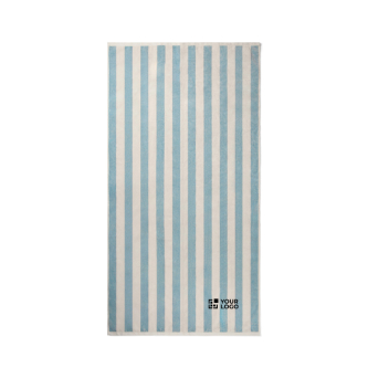 Strandhanddoek van gerecycled katoen met tweekleurige strepen 450 g/m² 80 x160 cm