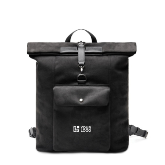 Rugzak van PU met modern design en stevige sluiting 15"
