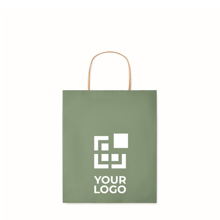 Kleine papieren tas met logo Vanaf 0 27